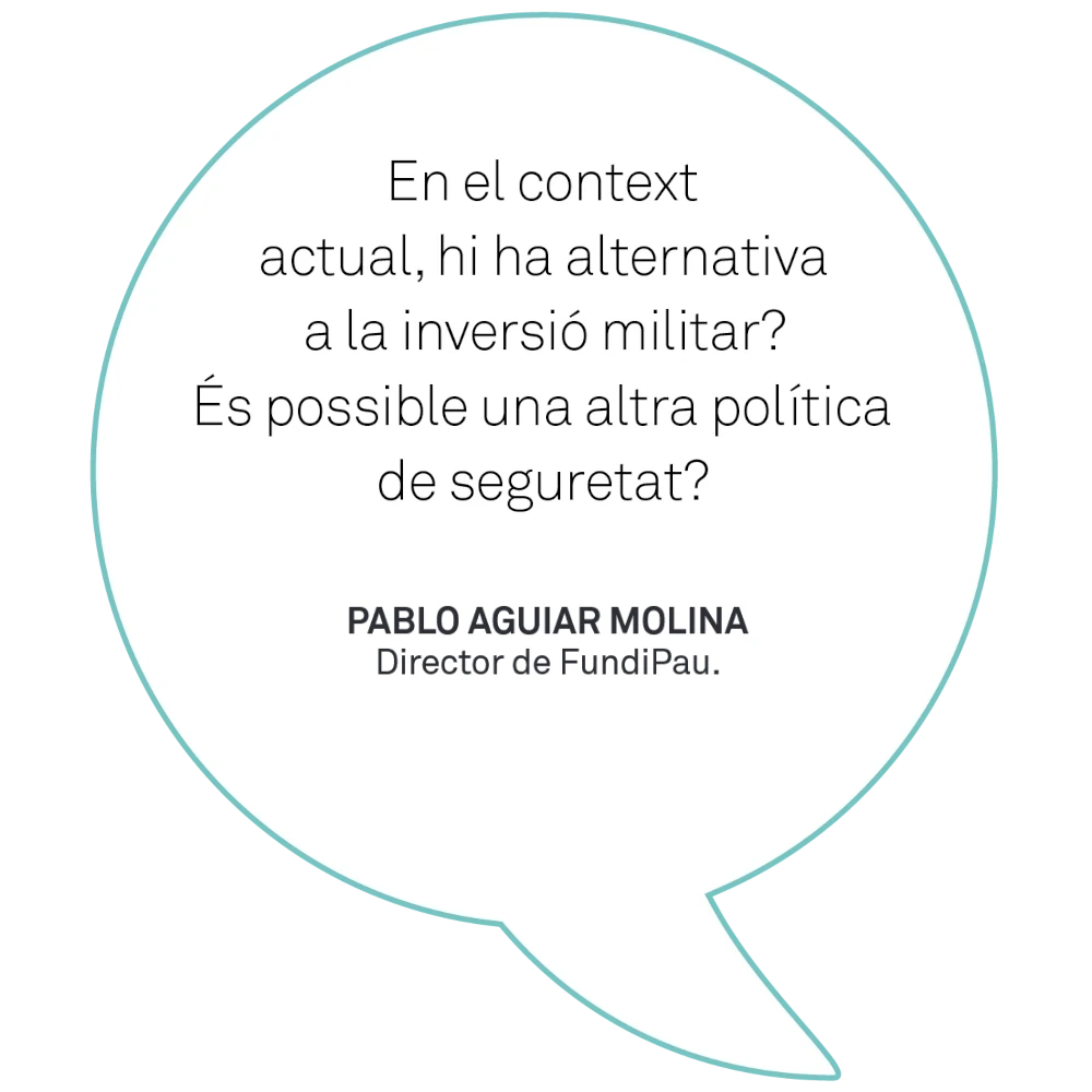Pregunta a Pablo Aguiar Molina: en el context actual, hi ha alternativa a la inversió militar? És possible una altra política de seguretat?