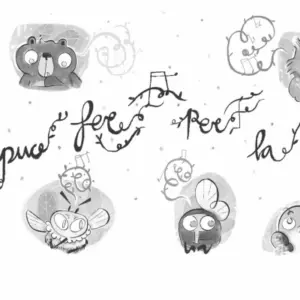 Miniatura Cant Salam animals pensant blanc i negre