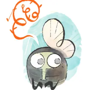 Miniatura mosca color