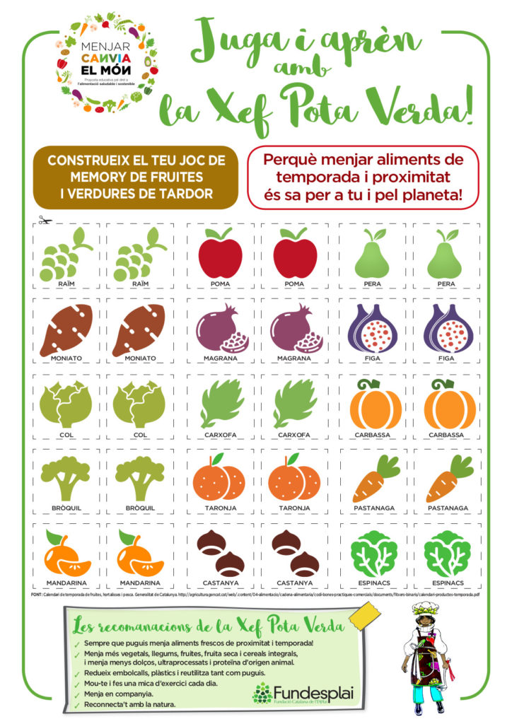Memory-Tardor_fruites i verdures Fundesplai