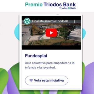 Voteu per Fundesplai als Premis Triodos Bank 2023