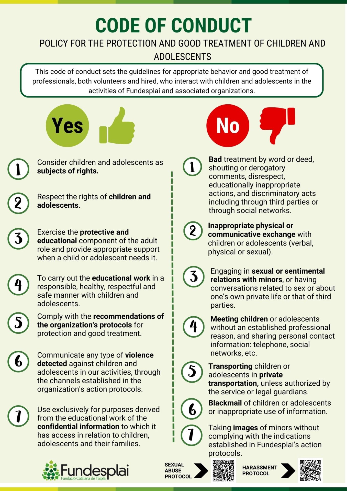 FUNDESPLAI CODE OF CONDUCT