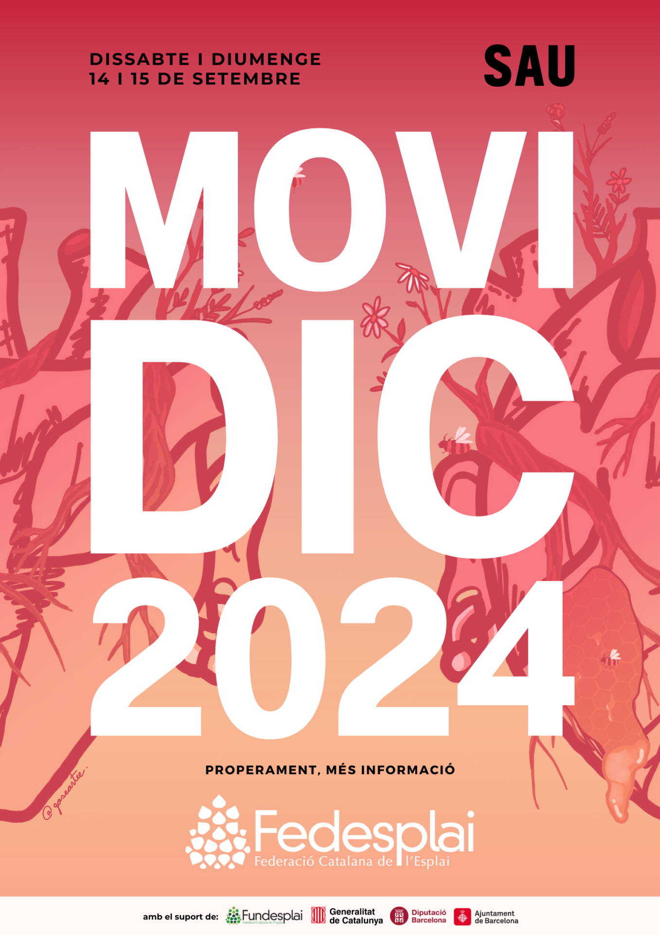 Cartell Movidic 2024 de la Federació Catalana de l'Esplai.