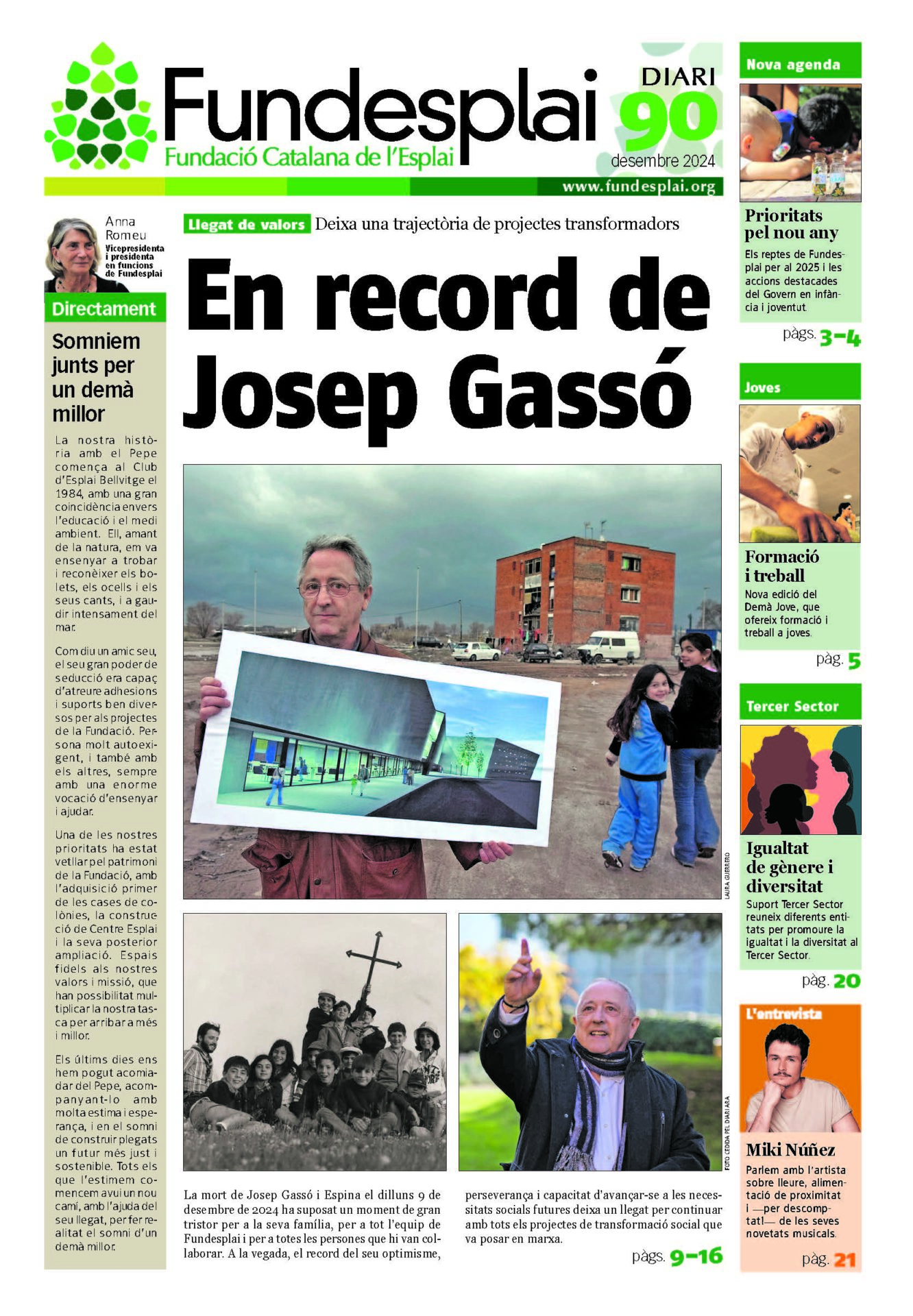 Diari de Fundesplai 90 amb l'especial en record de Josep Gassó