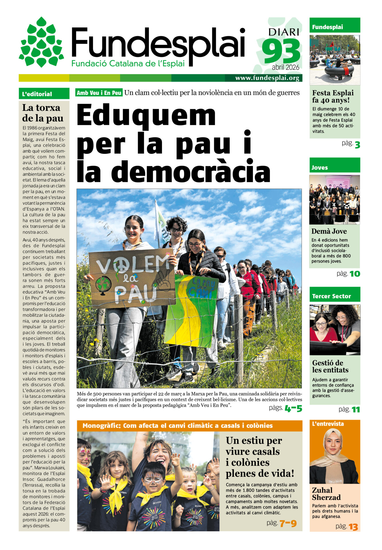 Diari Fundesplai num 93-portada